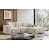 Kaiser möbel Ecksofa L-Form Siena Stoff Maloy Beige Rechts
