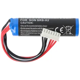 AccuCell Akku Ersatz für Sony 9-885-197-08, SF-02 für Lautsprecher Boxen Speaker 2400mAh, 3.7V, Li-Ion