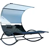 ASS Altenburger IOS Sonnenliege 139 x 160 x 27 cm Schwarz