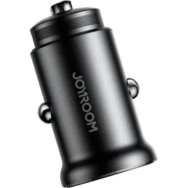 Joyroom JR-CCN06 30W 2x USB-C mini Car Charger metal - Schwarz