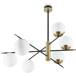 Ideal Lux Deckenleuchte GOURMET PL6, 6xE14, schwarz IDEA-289496
