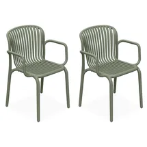 konsimo® KONSIMO Gartenstuhl 57,5 x 53 x 82,5 cm grün 2 St.