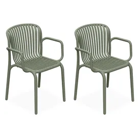 konsimo® KONSIMO Gartenstuhl 57,5 x 53 x 82,5 cm grün 2 St.