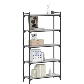 vidaXL Bücherregal 5 Böden 60 x 30 x 154 cm Grau