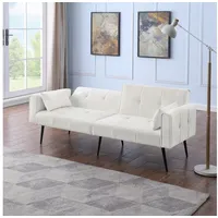 OKWISH Sofa Schlafsofa Loungesofa, Modernes Futon-Sofa 68" – wandelbares beige