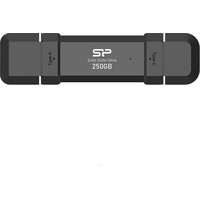 Silicon Power DS72 SSD, - USB 3.2 MS72 Black (250 GB), Externe Schwarz