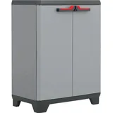 KETER Stilo Kunststoffschrank 68 x 39 x 90 cm Grau/Rot/Schwarz