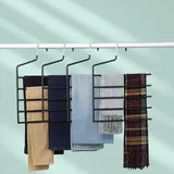 Mehrfach-Hosenbügel, rutschfest, platzsparend, 5er-Pack