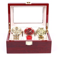 Bekasa Uhrenbox aus Holz, Reise-Uhren-Display-Box mit Uhren-Unterlage, Aufbewahrungsbox