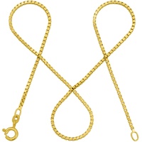 modabilé Goldkette Venezianerkette VENICE 1,4mm 585 Gold, Halskette Damen, Damenkette dezent, 585er Kette, Made in Germany gelb|goldfarben 50cm