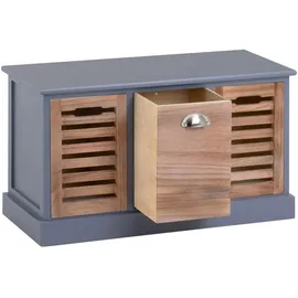 CARO-Möbel Trient 100 x 45 x 35 cm grau / vintage mit 3 Schubkästen