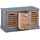 CARO-Möbel Trient 100 x 45 x 35 cm grau / vintage mit 3 Schubkästen