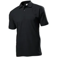 Stedman Polo Men Schwarz Baumwolle 4XL