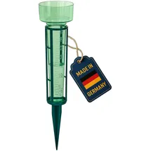 TFA Dostmann Analoger Regenmesser mit Halter, 47.1016, wetterbeständig und robust, aus Kunststoff, grün