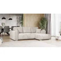 OTTO home Ecksofa OTTO HOME "BEATRICE optionale Schlafsofa mit Bettkasten, B/T/H: 265/170/86 cm", beige (creme), B:265cm H:86cm T:170cm, 100% Polyester, Sofas, Ecksofa, L-Form, wahlweise auch mit Bettfunktion und Bettkasten