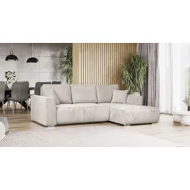 OTTO home Ecksofa OTTO HOME "BEATRICE optionale Schlafsofa mit Bettkasten, B/T/H: 265/170/86 cm", beige (creme), B:265cm H:86cm T:170cm, 100% Polyester, Sofas, Ecksofa, L-Form, wahlweise auch mit Bettfunktion und Bettkasten