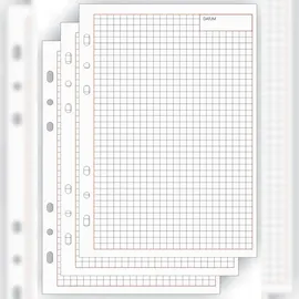 Bind Ringbuch-Ergänzungsblätter kariert A5, 50 Blatt