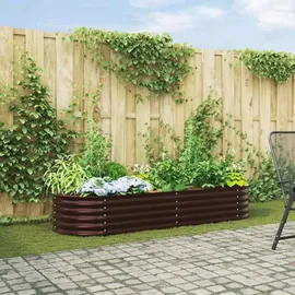vidaXL Garten-Hochbeet verzinkter Stahl 240 x 80 x 44 cm Braun