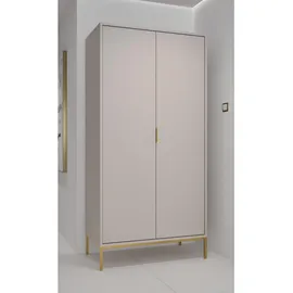 raumhirsch furniture Drehtürenschrank Austin 55 x 205 x 100 cm Kaschmir/Gold