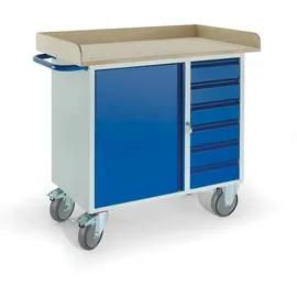 ROLLCART Montagewagen Stahl 111x86x60 cm blau