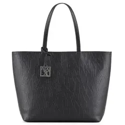 Armani Exchange für Damen. 942650CC79300020 Shoppertasche mit eingraviertem Logo ganz in Schwarz (OSFA), Lässig, Polyester