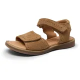 Bisgaard Mädchen Sandaletten/Sandalen Andrea Braun Rauleder, Größe:31, Farbauswahl:mittelbraun