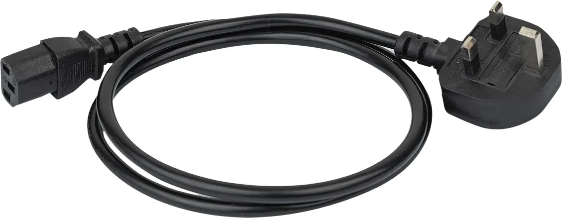 DAP UK BS13 to IEC C13 plug 3x 1.0 mm2 1 m