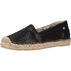 Fred de la Bretoniere Damen Echtleder-Halbschuhe modische Sommer-Schuhe 152010165 Schwarz - 37