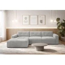 ax living Eckcouch Polyester 3-Sitzer Grau
