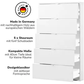 mokebo Die Stilvolle 80 x 117 x 40 cm Weiß