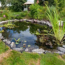 Relaxdays Teichzaun, Unterbogen, mit 5 Elementen dunkelgrün