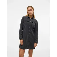 Vero Moda Jennie Langärmliges Kurzes Kleid Black Denim L