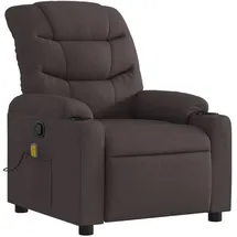 vidaXL Massagesessel Dunkelbraun Polyester 147 x 80,5 x 0 cm Braun mit Fernbedienung