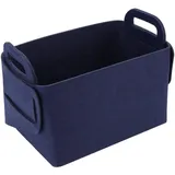 Toruiwa. 1x Aufbewahrungsbox Filz Stoff,ohne Deckel,Spielzeugkorb, Filzkorb für Bücher Spielzeug Kleidung Aufbewahrungskorb Organizer (Blau)
