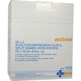 Meditrade Schlitzkompressen Vlies 10 x 10 cm