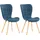 CLP 2er Set Esszimmerstuhl Elda blau/Samt