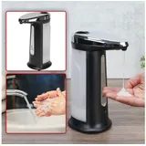 Casativo Seifenspender Sensor Seifenspender automatisch kontaktlos 400ml Infrarot Edelstahl, (1-tlg), tropffreie Dosierung/Infrarot-Sensorik/Sichtfenster-Anzeige schwarz