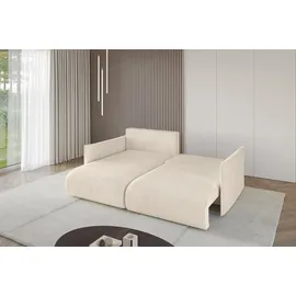 altdecor Ecksofa Cord 2-Sitzer Beige