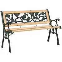 VidaXL Gartenbank mit Rosenmuster 116 cm Holz