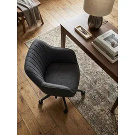 KADIMA DESIGN Retro Drehstuhl Maria Polyester grau