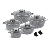 klönberg Topf-Set 10-tlg. 5 x Topf mit Steinbeschichtung