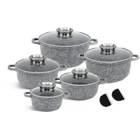 klönberg Topf-Set 10-tlg. 5 x Topf mit Steinbeschichtung