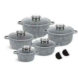 klönberg Topf-Set 10-tlg. 5 x Topf mit Steinbeschichtung