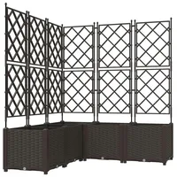 VidaXL Pflanzkasten mit Rankgitter 5 Stk. Braun 120x120x143 cm