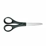 Fiskars Papierschere, Länge: 18 cm, Qualitätsstahl/Kunststoff, Essential, Schwarz, 1023818