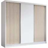 altdecor Kleiderschrank, Weiß, Eiche Artisan, Holzwerkstoff, 240x216x61 cm Schlafzimmer, Kleiderschränke