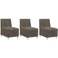 VidaXL Sofa Modulares Armfreies Sofa 3 pcs Dunkelgrau 55
