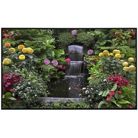 Papermoon Infrarotheizung Kleiner Wasserfall in Garten«, Matt-Effekt - bunt
