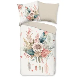 Muller Textil Videl Blumen Beige 135 x 200 cm + 2 x 80 x 80 cm