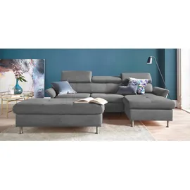 exxpo - sofa fashion Hocker EXXPO - SOFA FASHION "Maretto Bankhocker mit tollem Sitzkomfort", grau, B:136cm H:46cm T:70cm, Luxus-Microfaser (100% Polyester), Hocker, Polsterhocker, praktisches Staufach unter der Sitzfläche